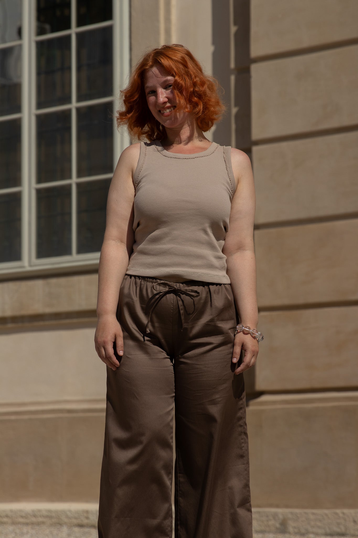 Hose aus Baumwoll Satin