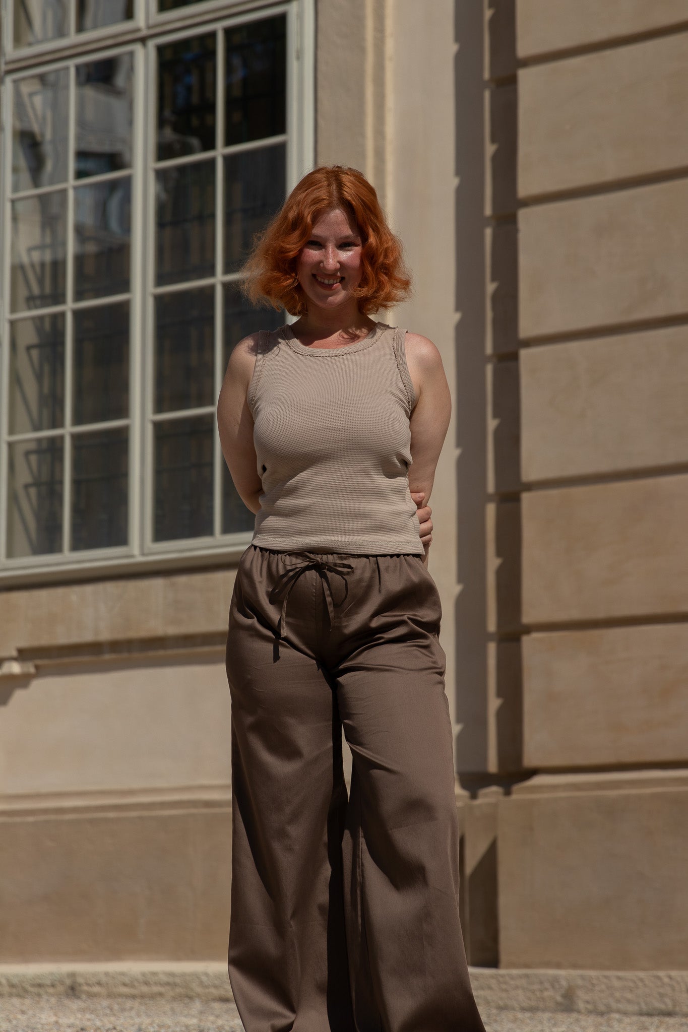 Hose aus Baumwoll Satin