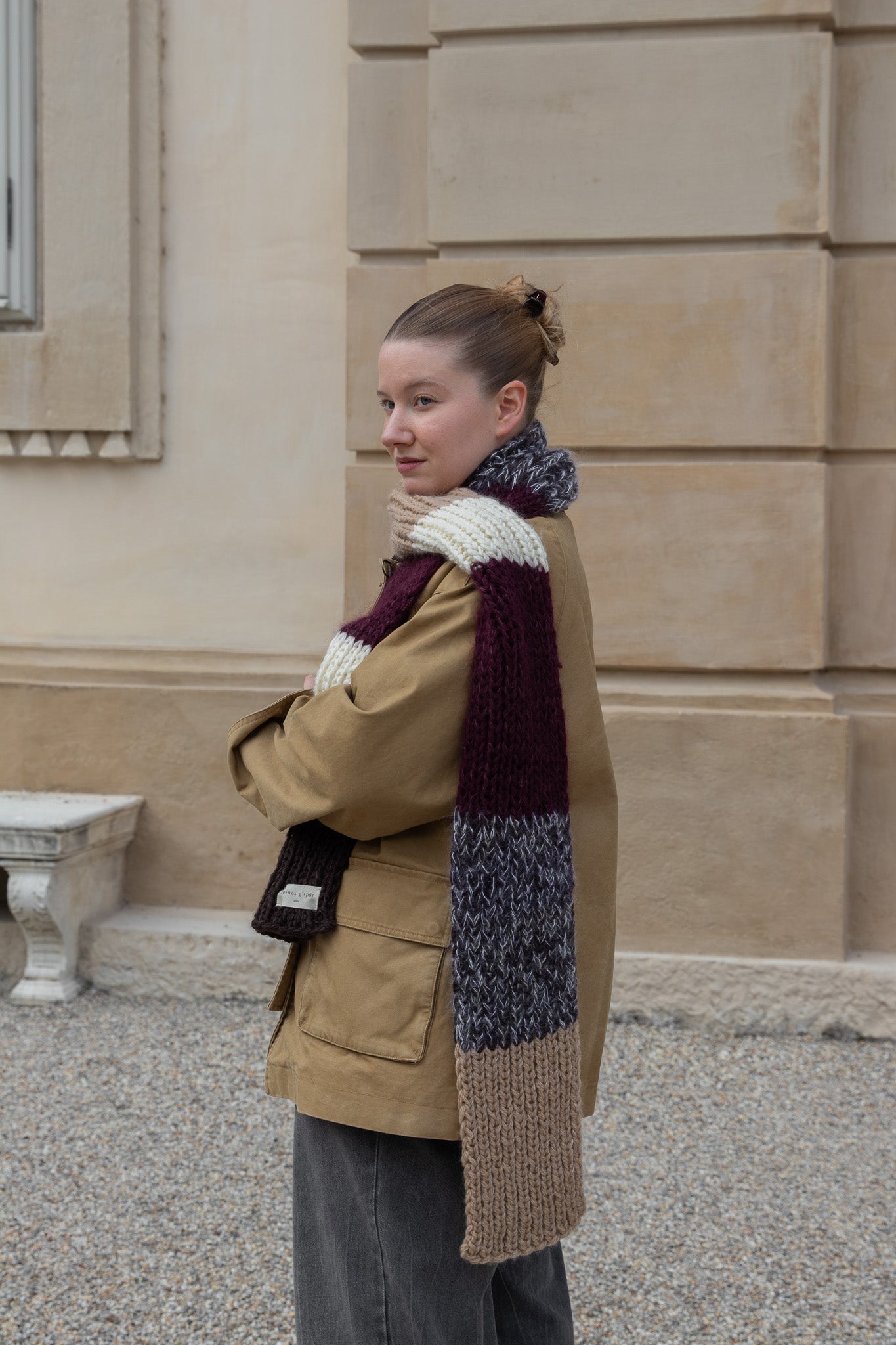 Schal aus Wollkombination