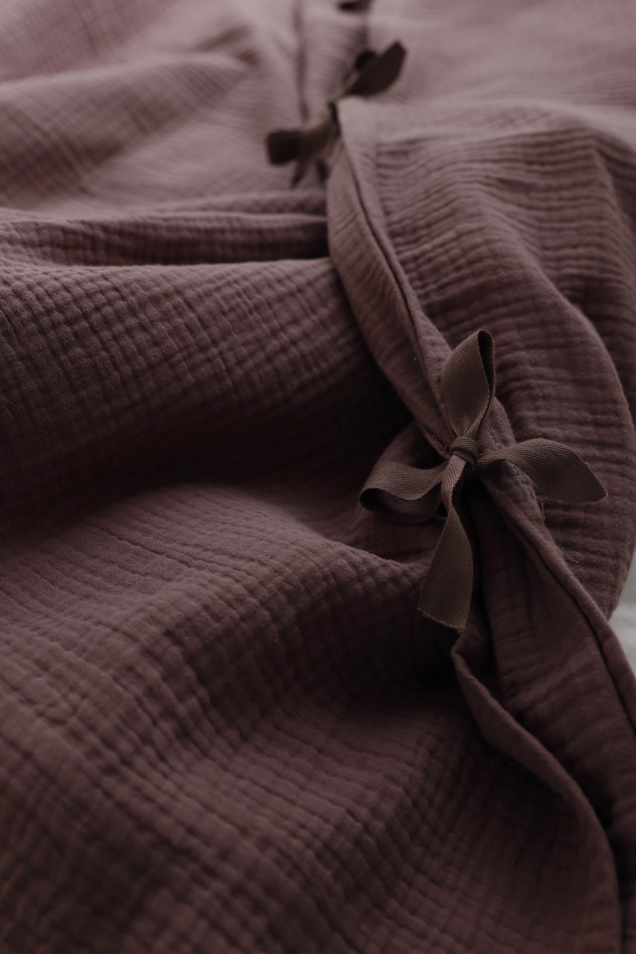 Bettbezug „Mauve“ aus Baumwollmusselin